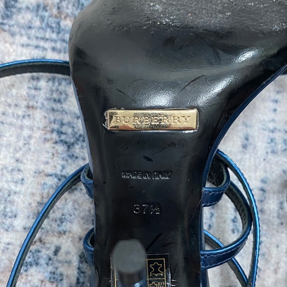 Burberry Navy Strappy Heels - Picture 4 of 5